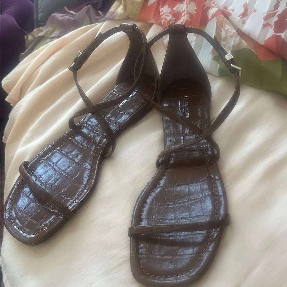 Michael Kors Collection Faux Croc flats Sz 10 M / 41 - Picture 4 of 7